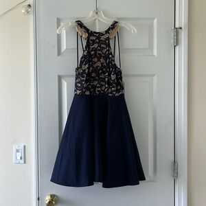 Super cute blue sparkly homecoming/formal dress!
